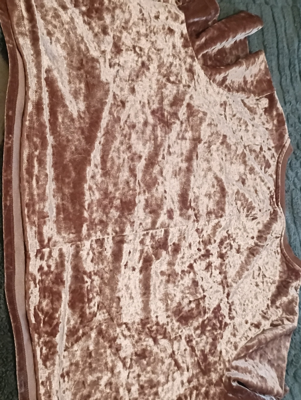 Plush Crushed Velvet Top in Dusty Rose
